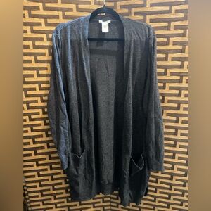 MATTY M grey cardigan sweater women’s xxl